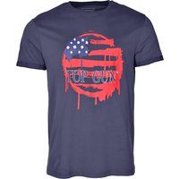 Top Gun T-Shirt mit US Flaggen Druck