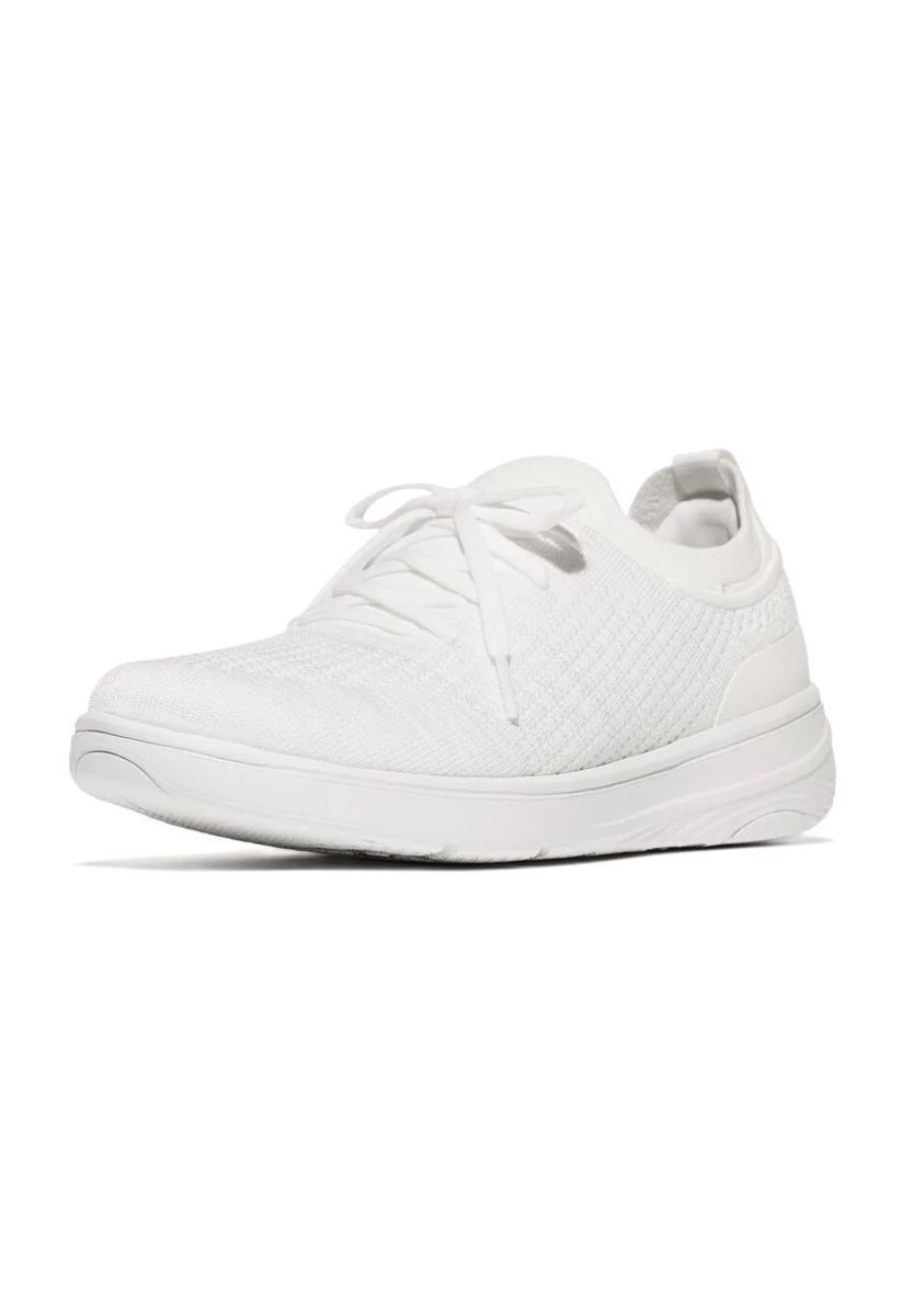 Damen Weiße Strick Freizeit Sneaker