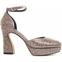 Strassbesetzte Plateau Pumps mit Absatz