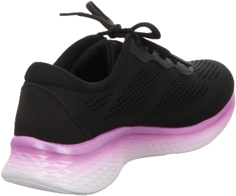 Damen Laufschuhe Schwarz mit Pinkfarbener Sohle