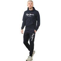 Marineblaues Hoodie- und Jogginghosen-Set mit Logo