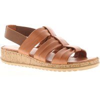 Hush Puppies Damen Sandalen Eden Leder Elastisch Beige