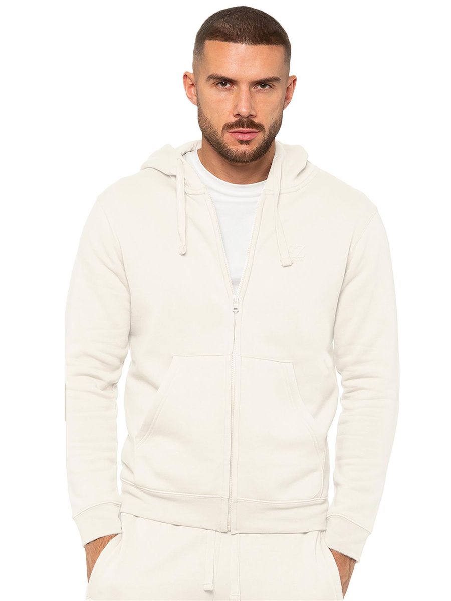 Herren Zip-Up-Hoodie mit Kordelzugkapuze