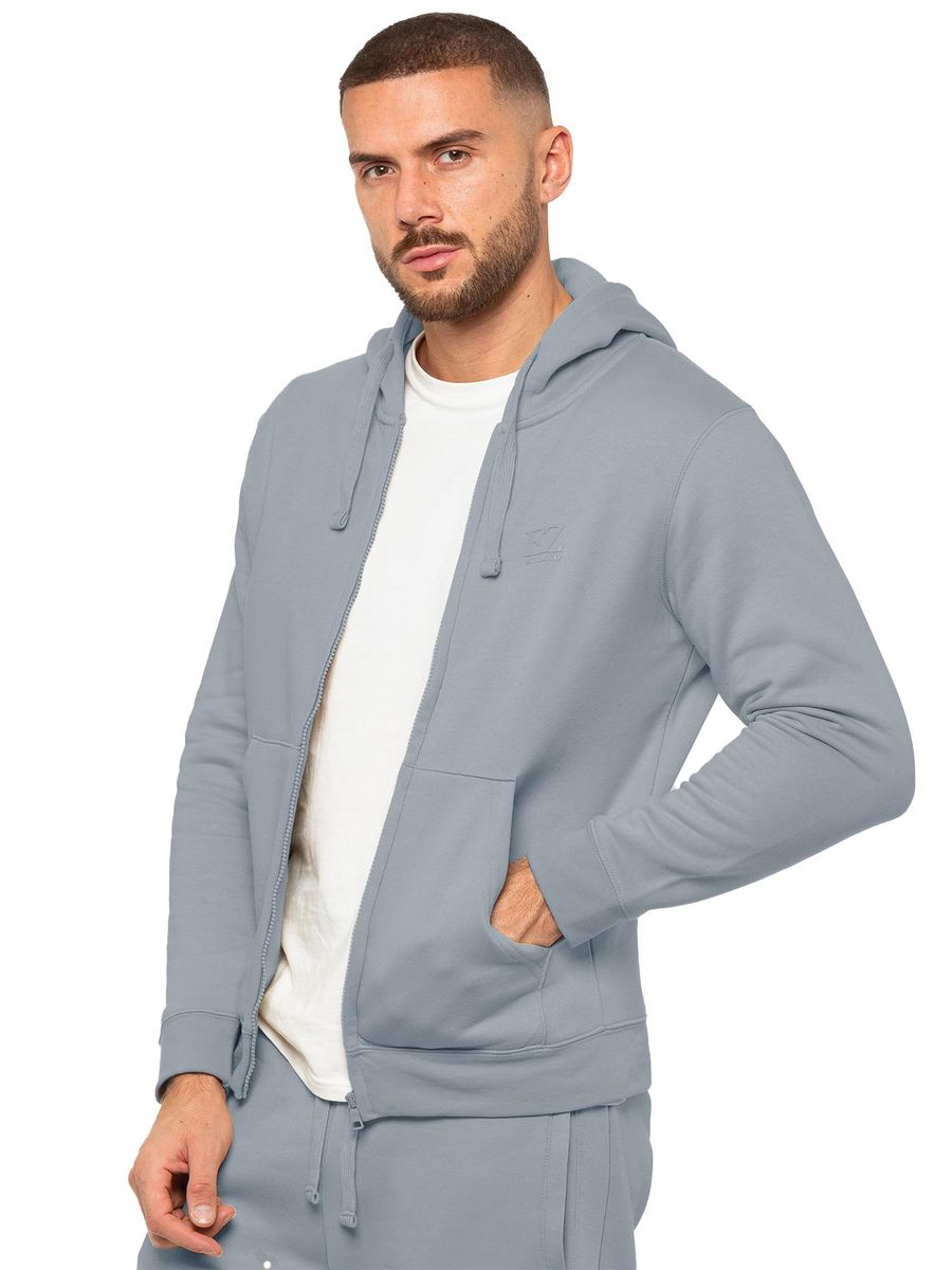 Herren Zip-Up-Hoodie mit Kordelzugkapuze