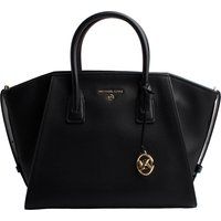 Strukturierte Ledertasche mit Anhänger