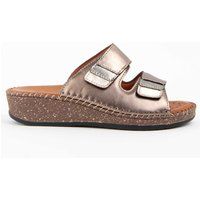 Metallic Keilsandalen mit verstellbaren Riemen