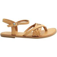Sandalen mit gewebtem Detail und Knöchelriemen