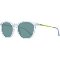 Runde polarisierte Sonnenbrille mit klarem Rahmen