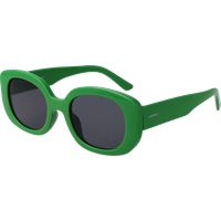 Grüne ovale modische Sonnenbrille