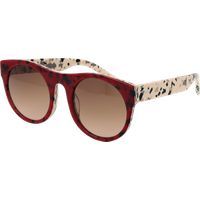Runde Panto Sonnenbrille in Rot