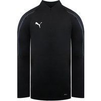 Herren Schwarzes Trainings-Top mit Halbreißverschluss