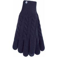 Thermohandschuhe mit Zopfmuster und Fleecefutter