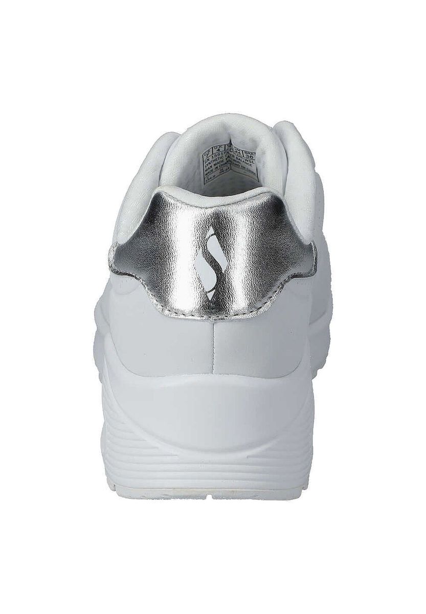 Elegante weiße Kunstleder-Sneakers