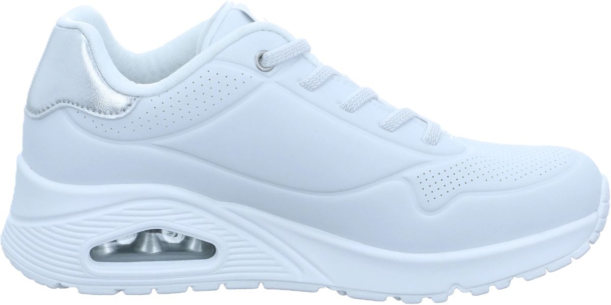 Elegante weiße Kunstleder-Sneakers