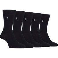 Herren Bambus Socken 5er-Pack, Schwarz