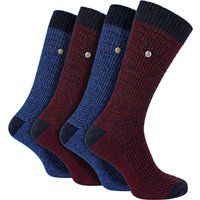 4er-Pack Herren Baumwoll-Socken | Spirit Square Strick-Socken