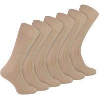 Herren Einfarbige Baumwoll-Rippstrumpfsocken