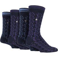 4er-Pack Herren Baumwollanz socks | Spirit Square Stricksocken