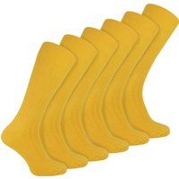 Herren Unifarbene Baumwollreiche Rippstrumpfsocken