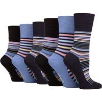 Gestreifte, nicht-elastische Bambus Socken Packung