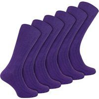 Herren Einfarbige Baumwollreiche Rippensocken
