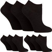 9er Pack Damen Diabetiker-Traingsocken | Weite Knöchelsocken für geschwollene Füße