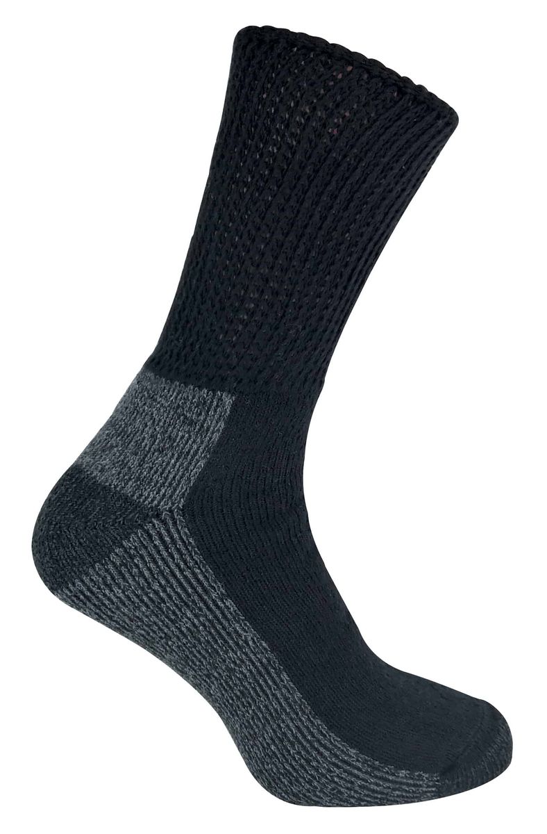 3 Paar Herren Loose Top Komfort gepolstert Baumwolle Diabetiker Arbeit Socken