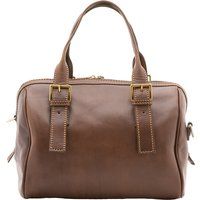 Braune Bowlingtasche aus Leder