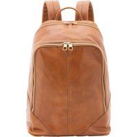 Leder Rucksack mit Reißverschluss