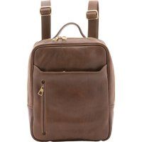 Lederrucksack mit mehreren Taschen