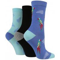 3er-Pack Damen Jacquard Sonderstrümpfe aus Baumwolle