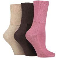 3er-Pack Extra Breite Bambus Diabetikersocken für Schwellende Beine