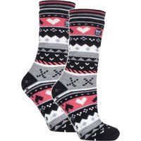 2 Paare Damen Soul Warming Socken mit Griffen