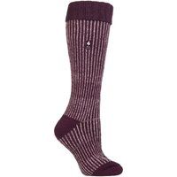 Gestreifte, kniehohe Thermosocken für Damen