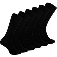 Herren Einfarbige Baumwollreiche Rippenstrumpfsocken