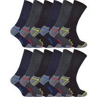 12 Paar Herren Schwerlast gepolsterte Arbeitssocken für Sicherheitsstiefel