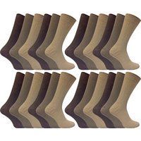 24 Paare Multipack Herren Ultimate Comfort Socken aus 100% Baumwolle
