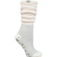 Damen Flauschige Schlupfoberteile Rutschfeste Thermo-Bett-Socken
