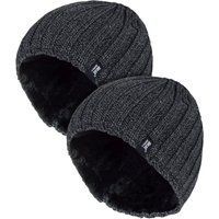 Herren Chunky Weiche Winter Rippmütze - 2er Pack