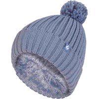 Damen Rippenmuster Umschlagmütze mit thermoisolierender Winter-Pompon-Bobble