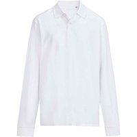 Klassisches langärmeliges Piqué-Poloshirt