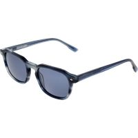 Blaue ovale Sonnenbrille mit Acetatrahmen