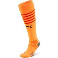 Orange gestreifte Performance-Fußballsocken