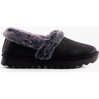 Skechers Cozy Up Damen Hausschuhe Aus Polyester In Schwarz