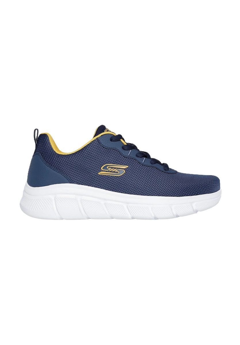 Bequemer marineblauer Walking-Sneaker mit Akzenten