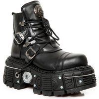 Schwarze Gothic Plateau Stiefeletten