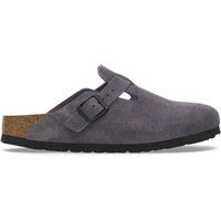 Wildleder Clogs mit verstellbarem Riemen