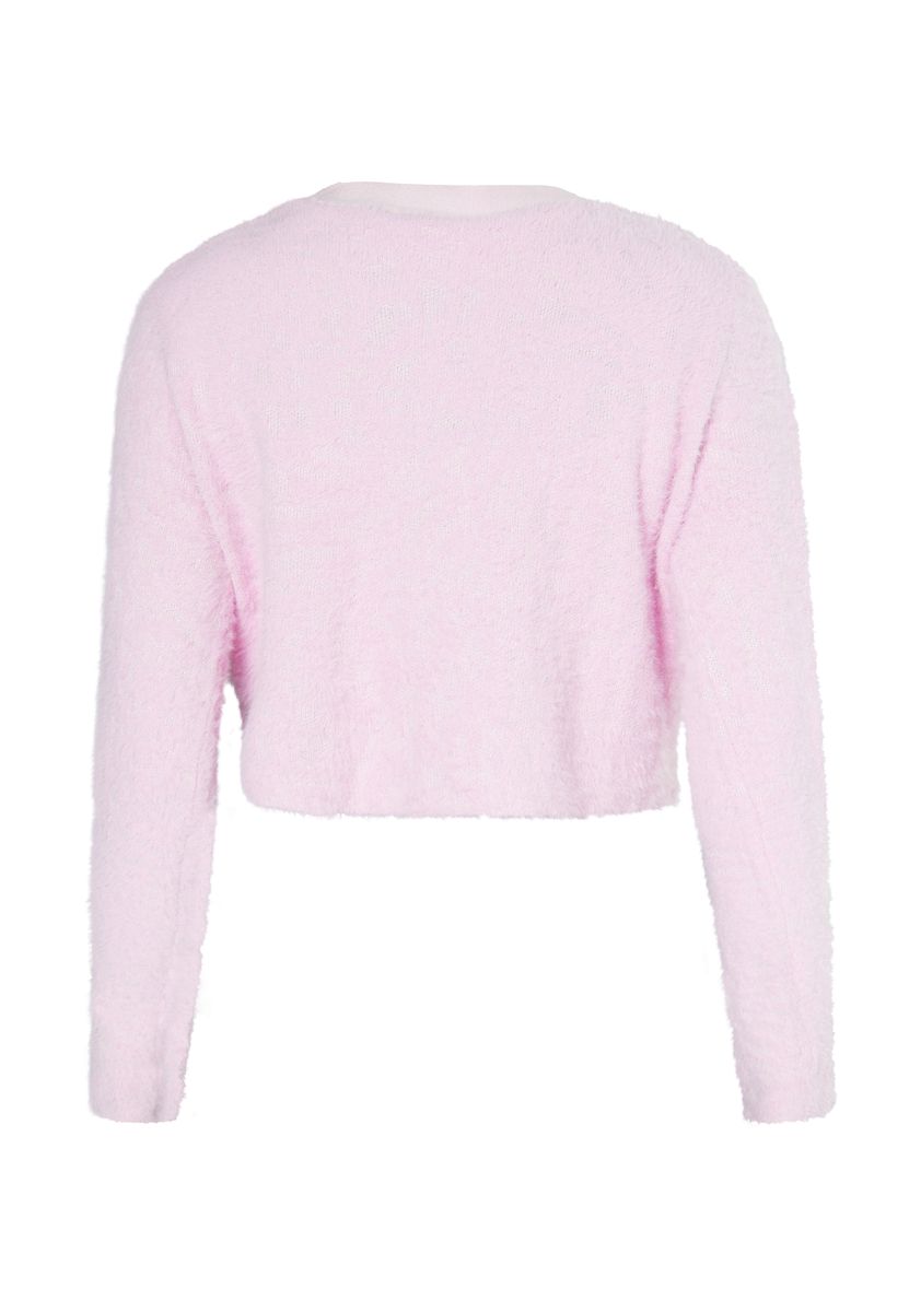 Offener Cardigan mit Wabenmuster