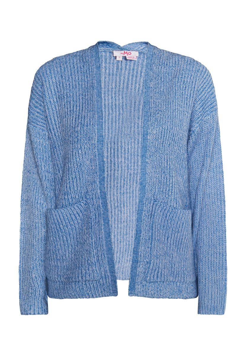 Kurze Zopfstrickjacke mit Strassknöpfen