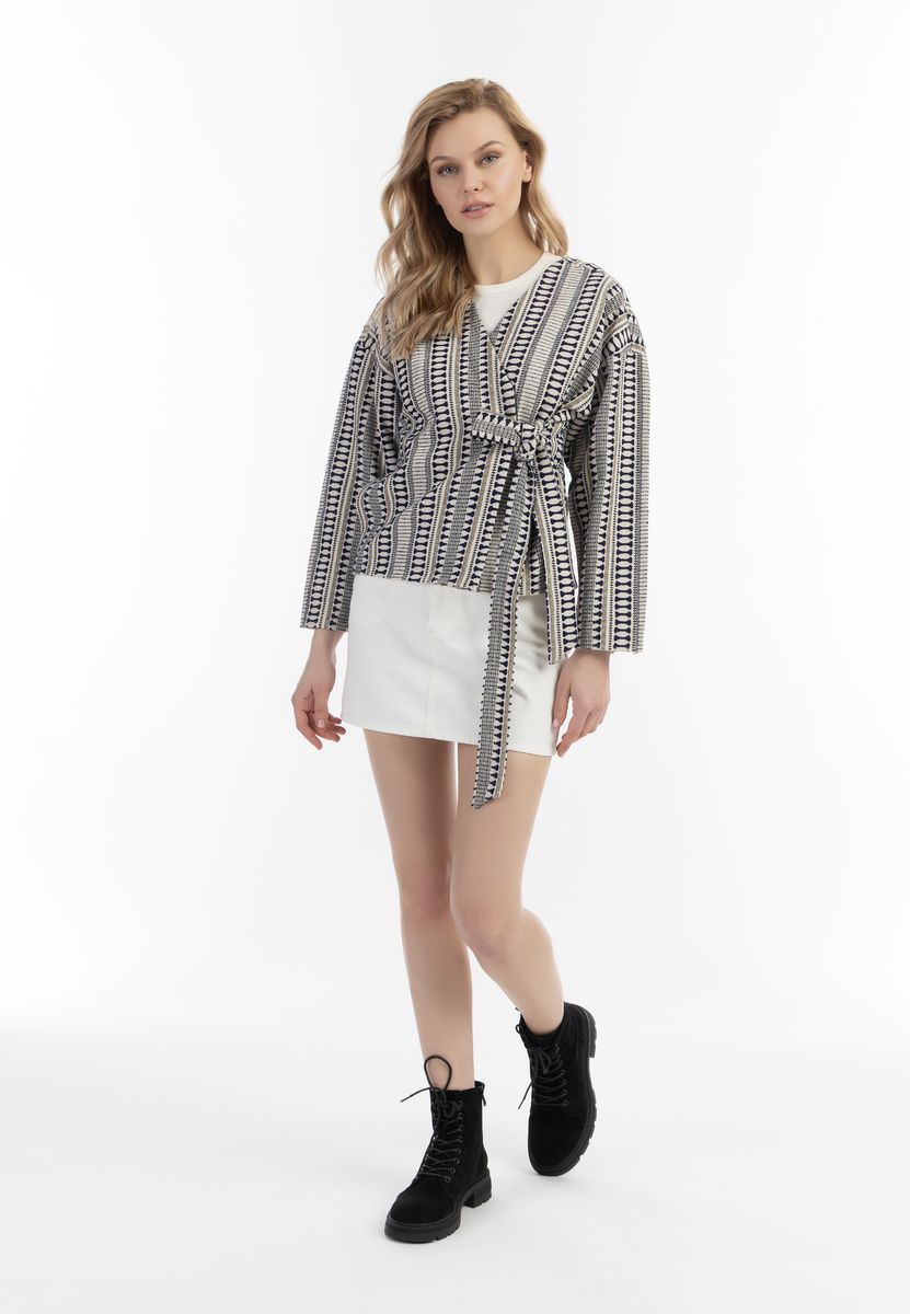 Wickeljacke mit geometrischem Ethno-Muster